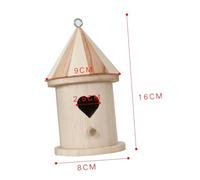 FRCOLOR DIY Wooden Birdhouse for Garden Outdoor Nesting Box Wood Bird Feeder Station with Heart-shaped Door Suitable for Balcony Porch Tree Trunk and Indoor Use