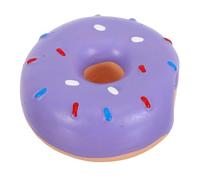 FRCOLOR Donut-shaped Talking Toys Flexible Latex Dog Ring for Interactive Play Puppy Grinding Ring Squeaky Chew Toy Small to Medium Aggressive Chewers