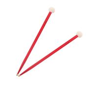 FRCOLOR Double-ended Drum Sticks Soft Felt Mallet Heads for Marching Snare Drums Percussion Instrument Accessories Maple Construction