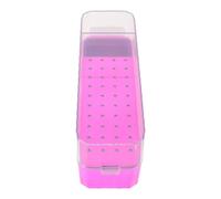 FRCOLOR Drill Bit Set Storage Container Acrylic with 40 Holes Dust Protection Fully Enclosed Design Suitable for Workbenches and Home Maintenance Tasks