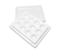 FRCOLOR Dust Palette Ceramic Nail Mixing Tray Nail Paint Display Plate for Manicure Paint Plate for Accessories and Dust Collector