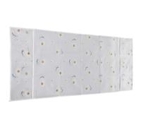 FRCOLOR Dustproof White Peva Refrigerator and Washing Machine Cover with Storage Pockets and Double-door Design, Stylish Daisy Pattern Protective Cover for Kitchen Appliances
