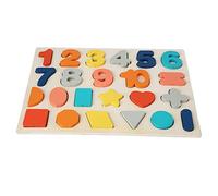FRCOLOR Early Educational Beads Shape Cognitive for Portable Montessori Learning Puzzle with Alphabet Numbers Brain Teaser for Preschool Creativity and Parent Interaction