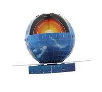 FRCOLOR Earth Structure Puzzle Educational Solar System Model for Ages Safe Paper Material DIY Craft to Develop Spatial Imagination and Creativity Required