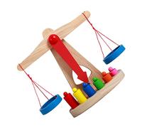 FRCOLOR Educational Balance Scale for Montessori Math Learning Plaything for Preschoolers Develops Creativity Hand Eye Coordination and Basic Calculation Skills Interactive Family Game