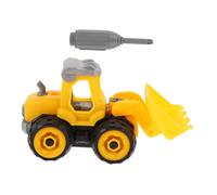 FRCOLOR Educational DIY Cartoon Engineering Vehicle Model for Safe Plastic Bulldozer Plaything Smooth Surface Imagination Cultivating Construction Kit Gift for Boys