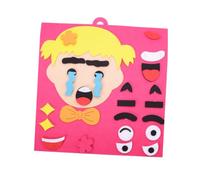 FRCOLOR Educational Facial Puzzle for DIY Expression Matching Game Set with Cloth Material Early Development Hand Eye Coordination and Logical Thinking Training Parent Interactive Learning
