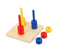 FRCOLOR Educational Tower for Early Learning Color Cognition and Shape Sorting Montessori Intelligence for Developing Fine Motor Skills and Problem Solving