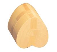 FRCOLOR Educational Wooden Heart-shaped Lock Puzzle DIY Brain Teaser for Creativity and Thinking Skill Development Safe Material Assembly Plaything