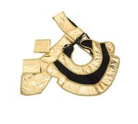 FRCOLOR Egyptian Pharaoh Costume Accessory Set for Adults King Headdress Collar Wristbands Egyptian Party Supplies Halloween Cosplay Outfit Kit