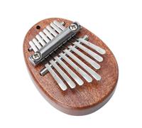 FRCOLOR Eight Keys Wooden Kalimba Thumb Piano, Portable 8-tone Mini Finger Piano for Beginners, Solid Wood Music Instrument for Travel and Practice