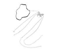 FRCOLOR Elastic Rhinestone Butterfly Leg Chain for Women Adjustable Sparkling Body Jewelry with Unique Design Comfortable Thigh Accessory for Summer Events and Daily Wear