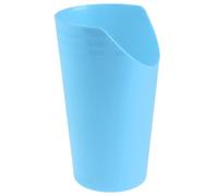FRCOLOR Elderly Care Feeding Cup - Bedridden Patient Drinking Cup with Tilted Design, 237Ml Capacity, Food-Grade Plastic, Blue