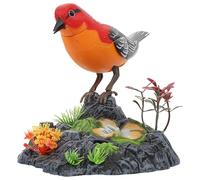 FRCOLOR Electric Bird-shaped Simulation with Sound and Movement, 1pcs Yard Ornament for Garden and Lawn Decor, Interactive Electronic Bird Figurine and Outdoor Scenes