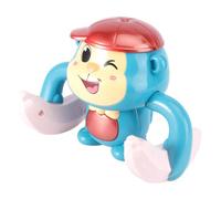 FRCOLOR Electric Cartoon Monkey for Boy Girl with Tumbling Action Music Lamplight Sturdy Fall-resistant Design Funny Crawling Plaything for Early Development and Sensory Fun Blue-green