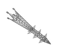 FRCOLOR Electric Power Line Tower Model 1:150 Scale, Gray Plastic DIY Building Material for Railroad Scenery and Train Track Layout