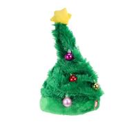 FRCOLOR Electric Singing Dancing Christmas Santa Hat for Adults Plush | Adjustable Fit, Synchronized Lights, Resin and ABS Details, Office Events, Family Gatherings