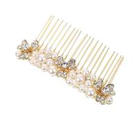 FRCOLOR Elegant Bridal Hair Comb Crystal Pearl Design Hair Side Comb Headgear Women's Accessories Suitable for Wedding Party and Special Events