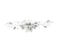FRCOLOR Elegant Bridal Hair Comb with Rhinestones Lightweight Wedding Hair Pin for Brides Sophisticated Updo Accessory for French Twists and Classic Bridal Hairstyles