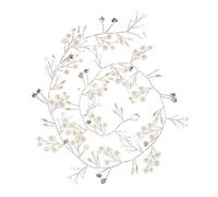 FRCOLOR Elegant Bridal Pearl Crystal Headband Wedding Hair Accessories for Women Pearls Hairband Crystal for Bridal Hair Vines