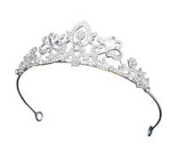 FRCOLOR Elegant Bridal Rhinestone Tiara Headband and Brides Lightweight Silver Crown with Good Workmanship for Wedding and Party Accessories
