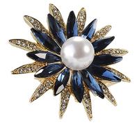 FRCOLOR Elegant Crystal Corsage Brooch Pin for Men and Women, Lightweight Alloy and Copper Material, Easy to Put and Take, for Birthday Party and Everyday Wear Accessories