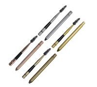 FRCOLOR Elegant Eyelash Curling Tool Set 8 Aluminum Mascara Wands Perfect for Women Small Brush Gold Silver Rose Gold Makeup Accessories Portable