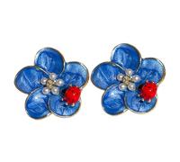FRCOLOR Elegant Flower Ear Studs Women Earrings Small Ear Jewelry Ladybug Decoration