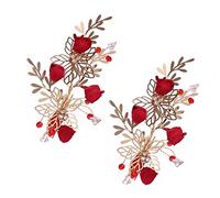 FRCOLOR Elegant Flower Hairpin Pair of Bridal Hair Clips Stylish Head Accessories for Special Events