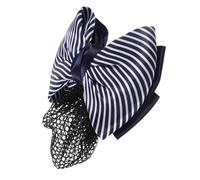 FRCOLOR Elegant Hair Bun Cover with Bowknot Barrette Durable Hairnet for Women Classic Mesh Design for Professionals Hospitality Nursing and Finance