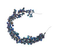 FRCOLOR Elegant Handmade Bridal Headband for Weddings Woven Crystal Hairpiece with Braided Design in Ink Blue Versatile Party Headband and Fashion Bridal Hair Accessory for Brides