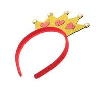 FRCOLOR Elegant Heart Crown Headband Women's Bridal Hairband Valentines Day Headpiece Boys and Girls Headwear Sequins