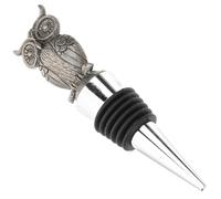 FRCOLOR Elegant Owl Head Wine Bottle Stopper with Airtight Seal, Decorative Alloy Material, Easy Operation, for Party Bottle Stoppers and Wine Preservation