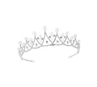 FRCOLOR Elegant Pearl Rhinestone Headband for Bride Bridal Wedding Hair Piece Pearl Bridal Jewelry Set