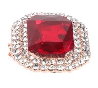 FRCOLOR Elegant Red Rhinestones Shoe Buckles for Bridal Shoes and High Heels Alloy Material Adding Elegance and Refined