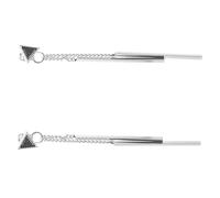 FRCOLOR Elegant Triangle Tassel Earrings for Women Long Lightweight Chain Dangle Jewelry Suitable for Valentines Day Parties Anniversaries and Everyday Wear