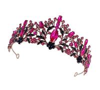 FRCOLOR Elegant Wedding Crown for Bride Rhinestone Headband Crown Bridal Hair for Prom Birthday Party