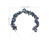 FRCOLOR Elegant Wedding Crystal Headband for Bride Beaded Mesh Bridal Hair Band Stylist-friendly Hair Accessory for Updos and Braided Styles for Weddings and Parties