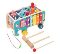 FRCOLOR Elephant Cartoon Xylophone for Educational Musical Instrument with Colorful Keys Knock Hammer for Early Development and Motor Skills and Sturdy