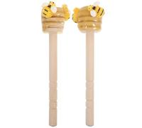 FRCOLOR Embellishment Stirring Sticks Wooden and Abs Material Tiered Tray Decor 2pcs Shaped for Spring Easy to Carry and Festival Party for Farmhouse Kitchen
