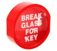 FRCOLOR Emergency Door Key Lock Box with Glass Break Panel Wall-Mounted Fire Safety Key Holder for Commercial Doors