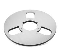 FRCOLOR Empty Aluminum Alloy Tape Reel for Recorder with Three-hole Design and Silver Finish, Sturdy round Takeup Reel Suitable for Re-recording and Erasing in Audio Equipment