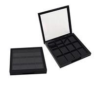 FRCOLOR Empty Eyeshadow Box 12-Grid Diy Makeup Palette with Transparent Lid for Women and Beginners Eye Shadow Storage and