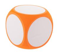 FRCOLOR Erasable Rounded Foam Dice DIY Blank Educational for Classroom Games Party Activities Safe Soft Material with Quiet Bounce for Interactive Learning and Teamwork