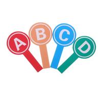 FRCOLOR Erasable Score Cards 7.7X3.9 Inch Handheld Voting Paddles with Letters for Classroom Auctions and Sports Scoring