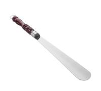 FRCOLOR Ergonomic Long Handle Shoe Horn with Stainless Steel and Nonslip Wooden Grip for Men Women Seniors Boot Puller for Easy Shoe Wearing and Removal Compact Portable Design
