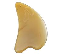 FRCOLOR Ergonomic Yak Horn Scraping Board Therapy Plate for Face Body Massage Tool for Wrinkles Muscle Tension Fine Line Reduction