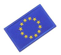 FRCOLOR European Union Flag Embroidered Patch EU Flag Decoration with Hook and Loop Fastener for Clothing Backpacks Hats Suitable for Travel and Party Accessories