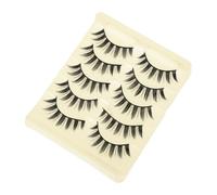 FRCOLOR Eyelure Lashes Set 5 Pairs False Eyelashes for Women Thick Wispy Natural Look
