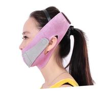FRCOLOR Face-Lifting Artifact Thin Masseter Chin Strap for Defined Facial Contouring - Adjustable Neoprene Face Mask for Day Night Use, Snoring Prevention and Skin Firming